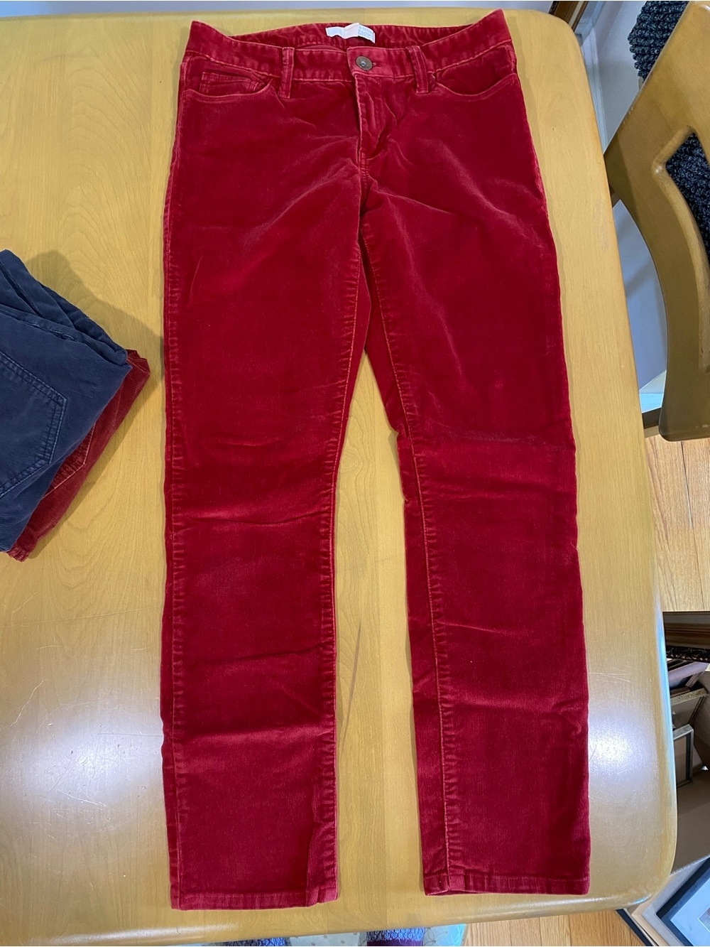 Banana Republic Red Straight Leg Corduroy Pants